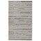 Saltoro Sherpi Anny 2 x 3 Indoor Outdoor Small Area Rug, Stripe Patterns, Distressed Gray-